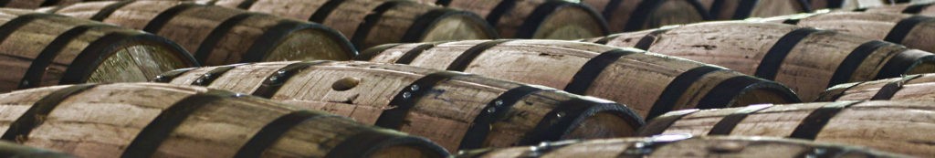 Lines of Bourbon Barrels