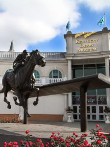 Exterior of Kentucky Derby Museum with Barbaro Statue