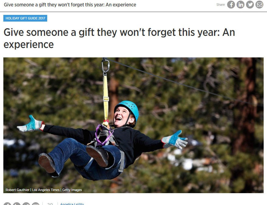CNBC: Give Someone a Gift They Won’t Forget This Year – An Experience
