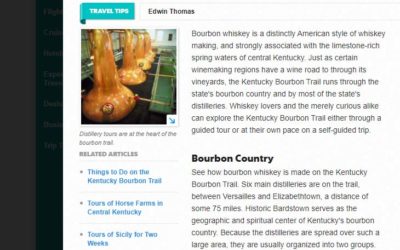 USA Today: Tours of the Kentucky Bourbon Trail