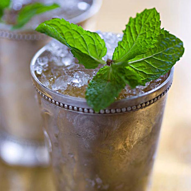 Mint Julep Frosted Glass