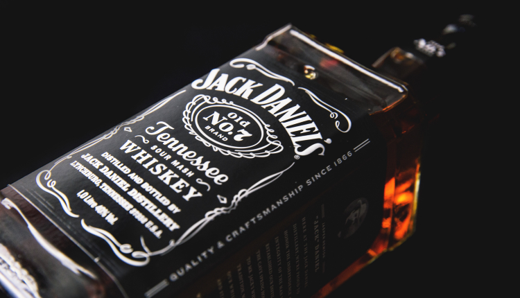 Bottle of Jack Daniels Old No 7 whiskey