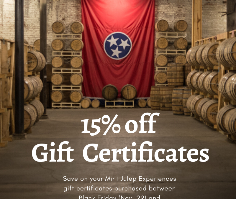 Black Friday 2019: Mint Julep Experiences Gift Certificates Are 15% Off For A Limited Time
