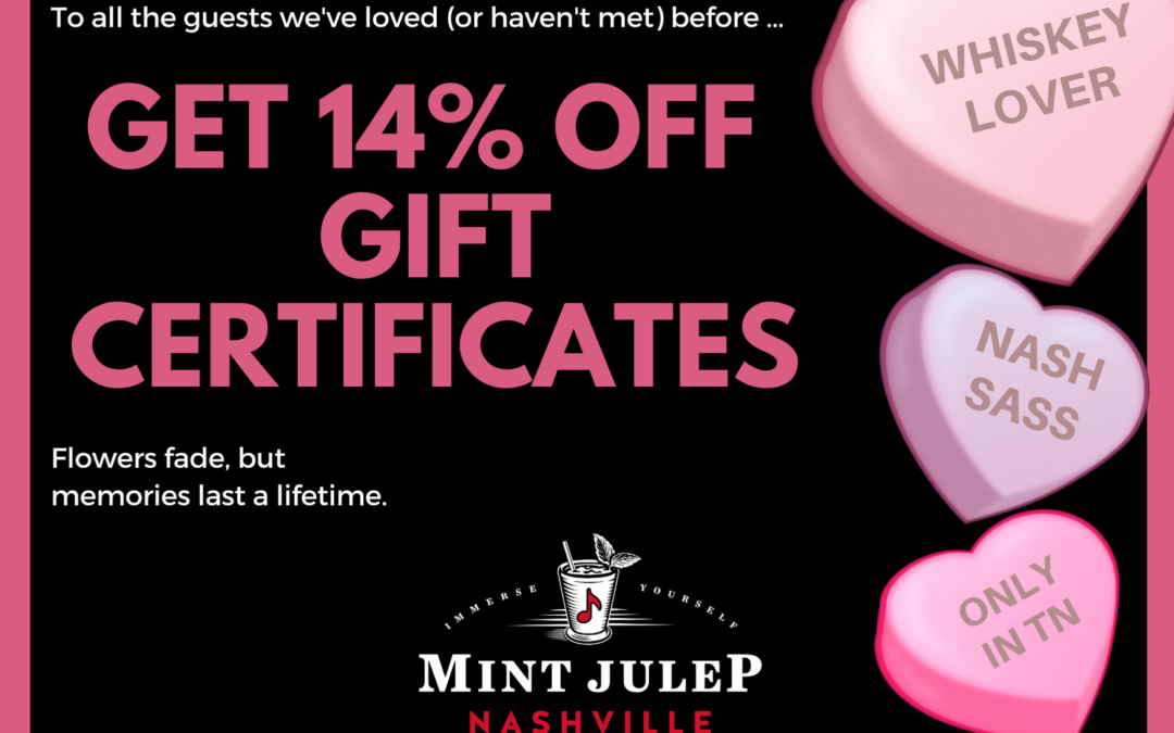 Love Is In The Air Valentine S Day Promotion Mint Julep Experiences