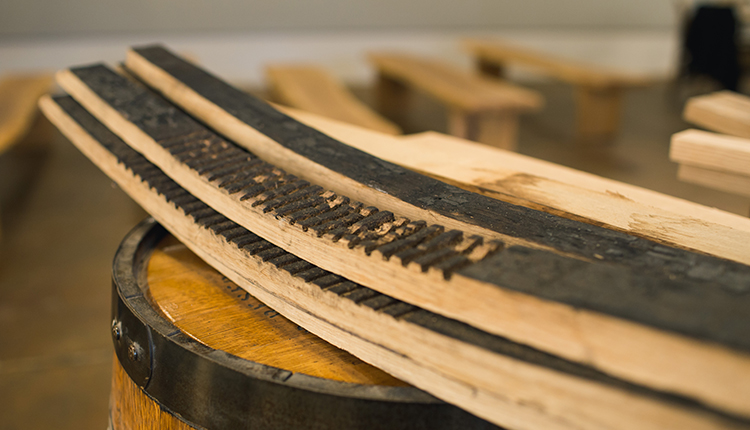 Charred Bourbon Barrel Close Up on Cooperages Craft Tour with Mint Julep Experiences