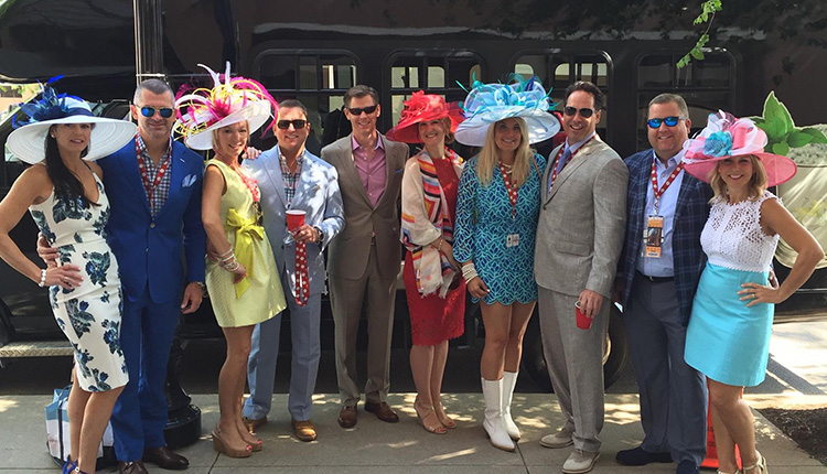 Group Dressed for Kentucky Derby Horserace