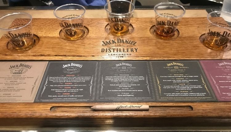 Jack Daniel's Whiskey Tasting Flight
