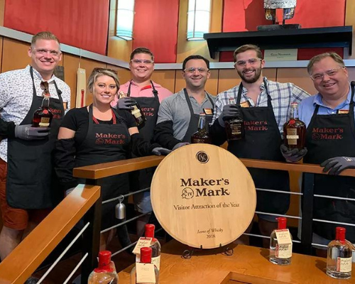 group on barrel select at Maker's Mark Distillery