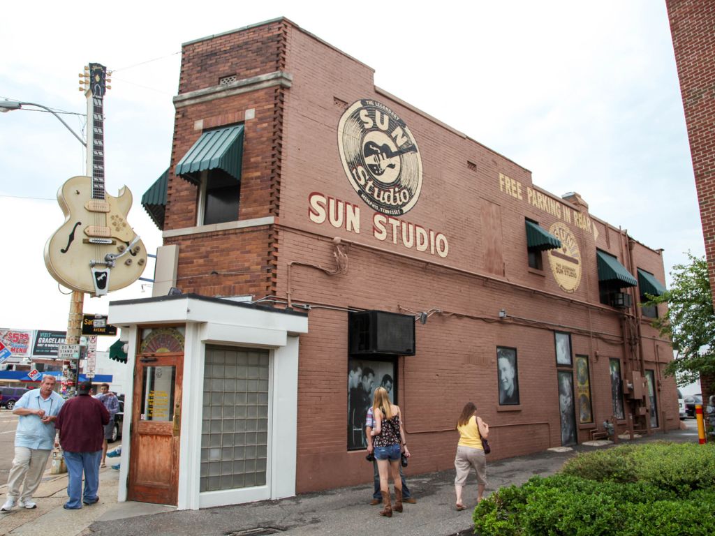 exterior photo of Sun Studio in Memphis, TN