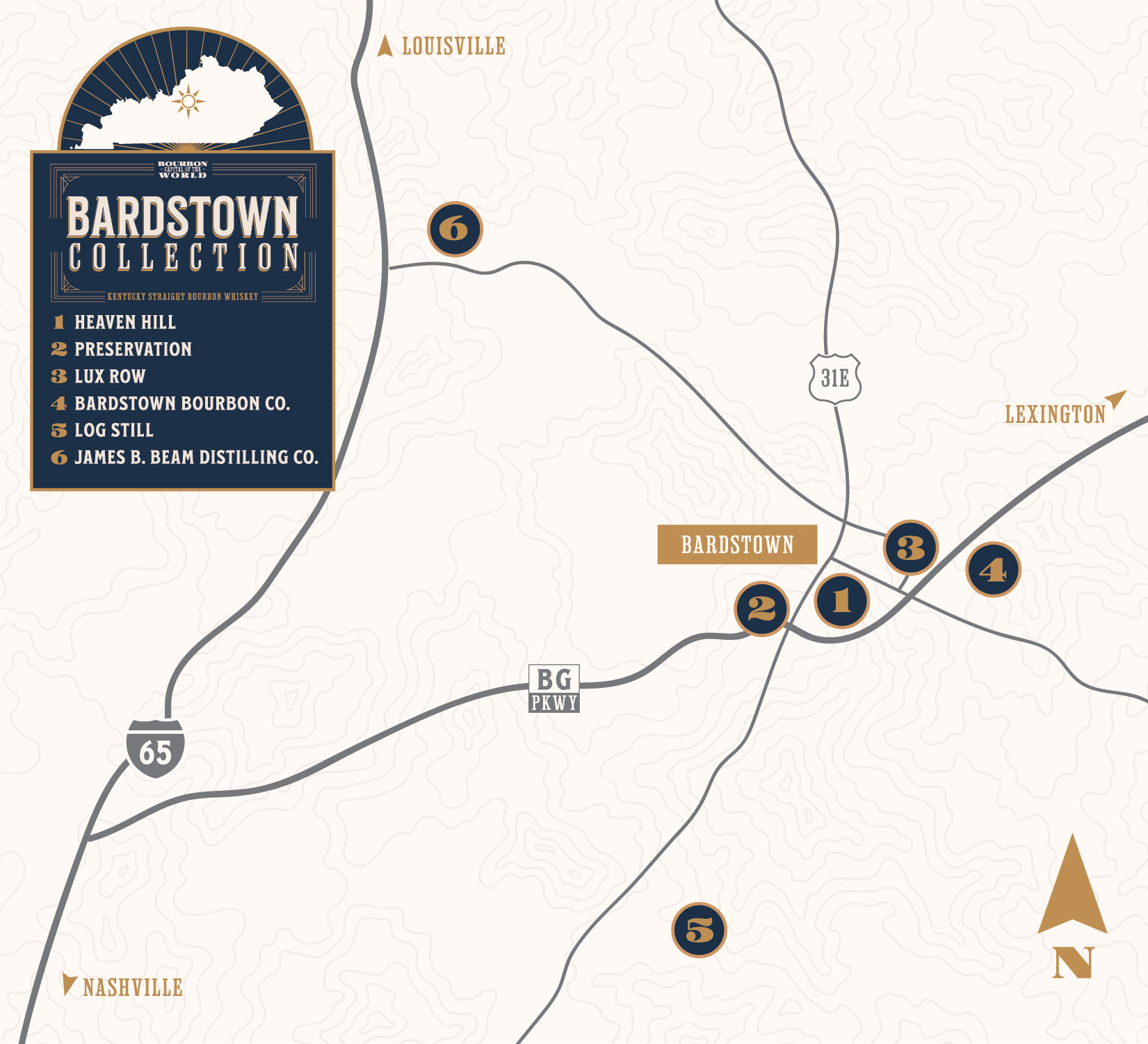 Bardstown Bourbon Co Map