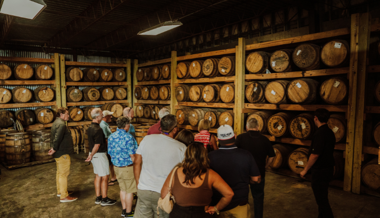 group tasting belle meade bourbon on guided nashville whiskey tour