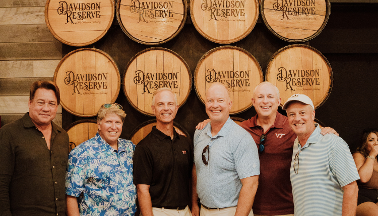 men on whiskey tour at nashville davidson reserve distillery